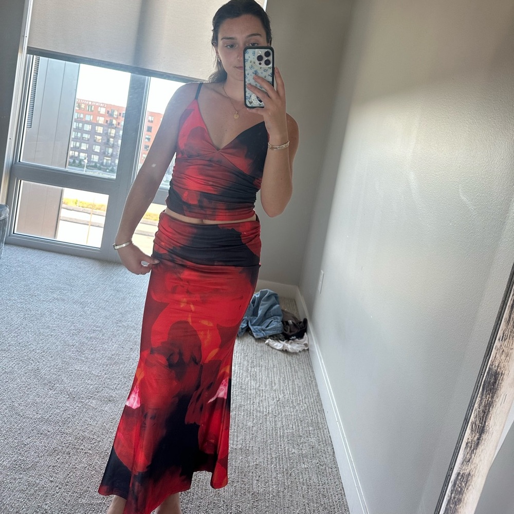 Black & Red skirt + tank set